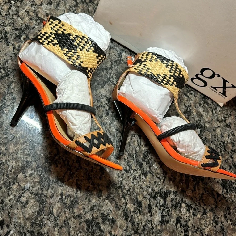 GX Gwen Stefani heeled boho inspired sandal NIB 7.5
